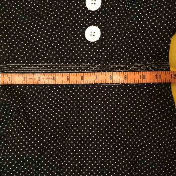 Ruby Rox Cute Vintage Style Black with white dots Dress - Picture 4 of 8